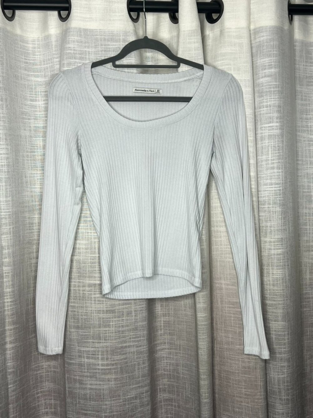 Abercrombie and Fitch White Ribbed T-Shirt